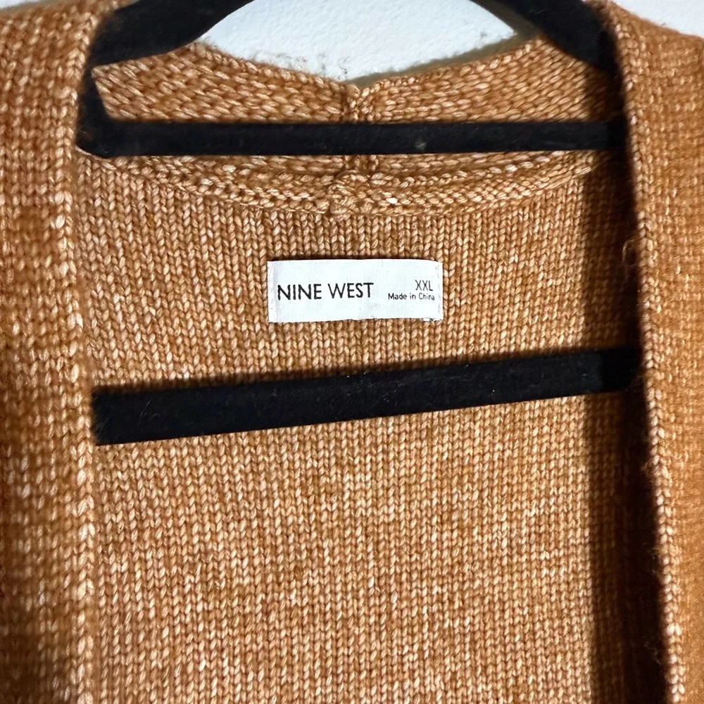 Nine West Cozy Brown Knit long Cardigan size XXL - Picture 4 of 8